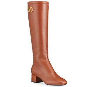Valentino Napa Leather Knee Boot